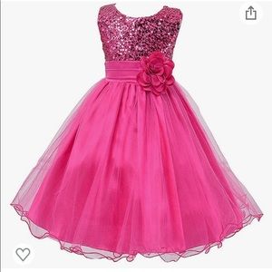 Girls Pink Party Dress